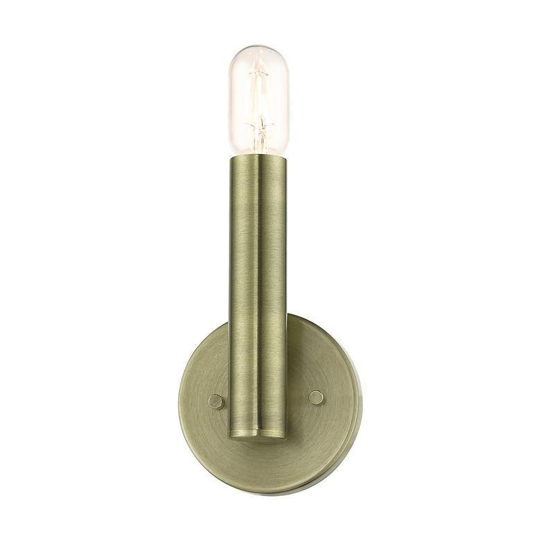 Image 6 1 Light Antique Brass ADA Sconce more views