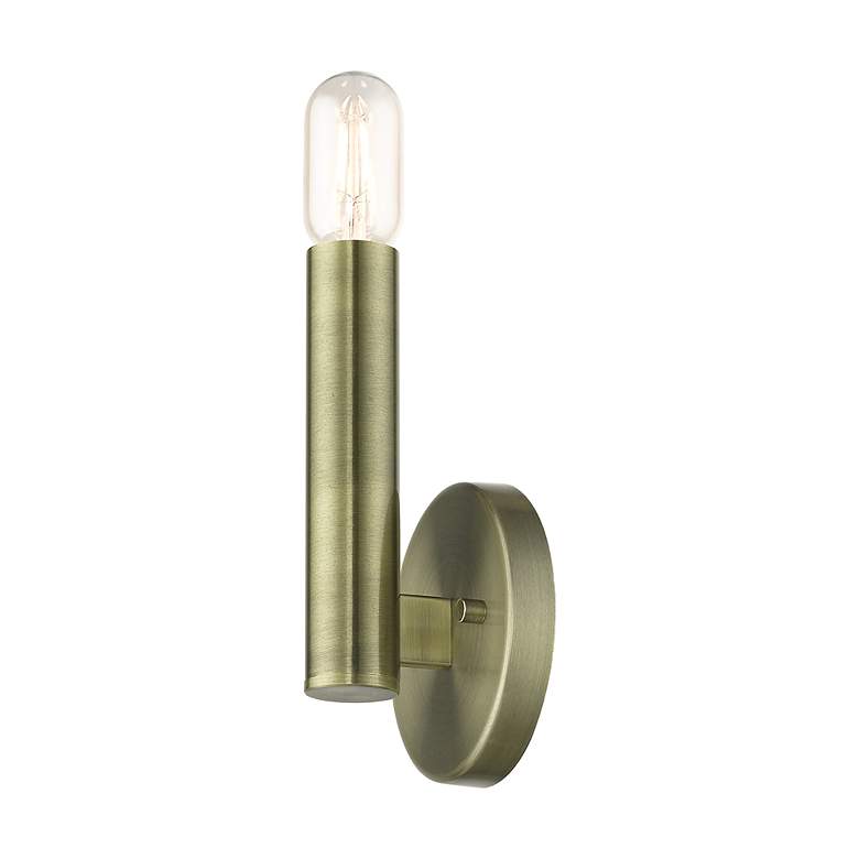 Image 7 1 Light Antique Brass ADA Sconce more views