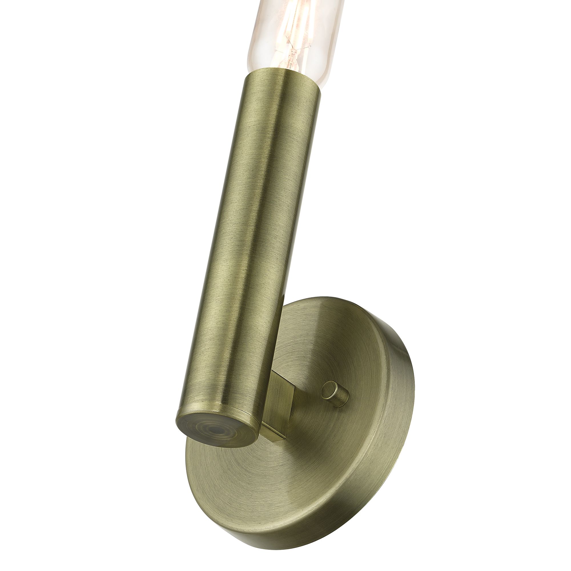 1 Light Antique Brass ADA Sconce