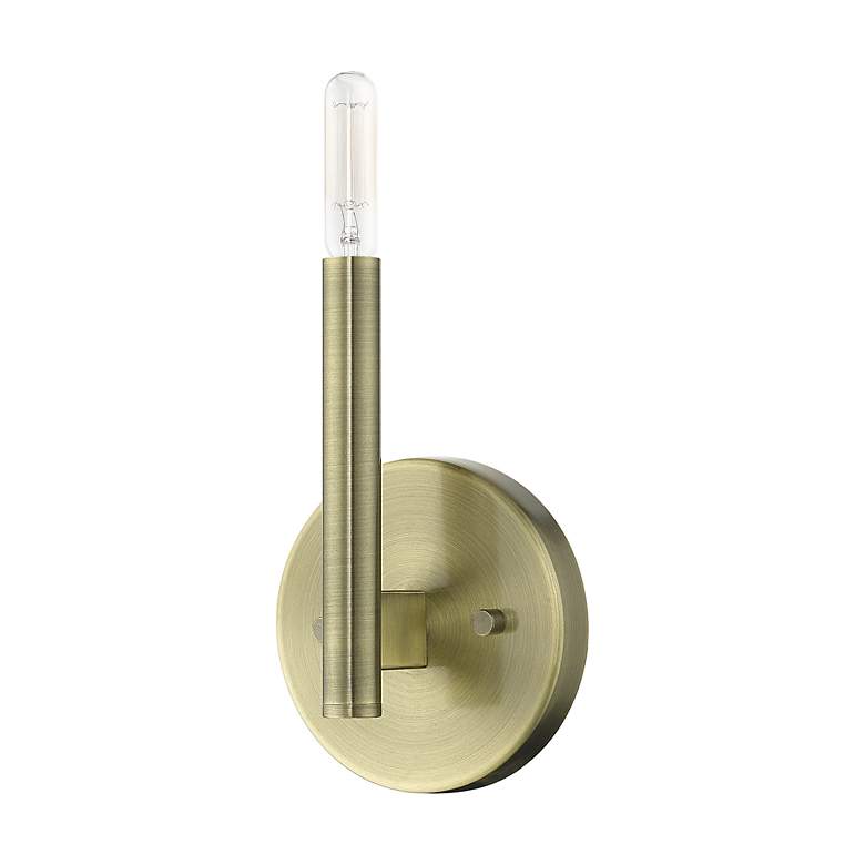 Image 3 1 Light Antique Brass ADA Sconce more views