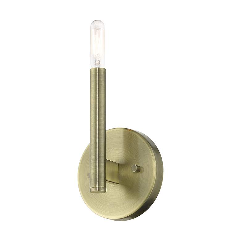 Image 4 1 Light Antique Brass ADA Sconce more views