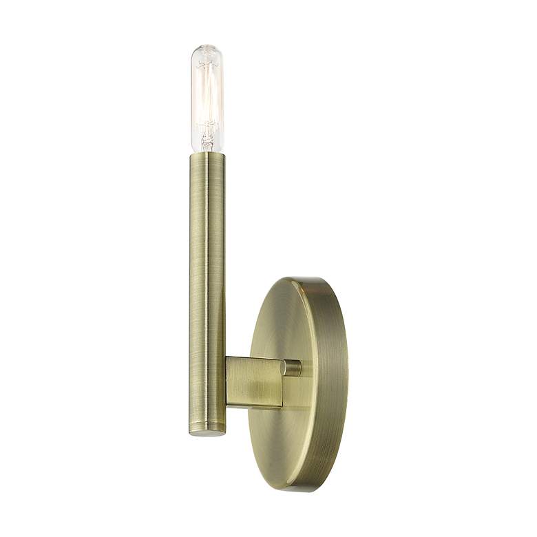 Image 6 1 Light Antique Brass ADA Sconce more views