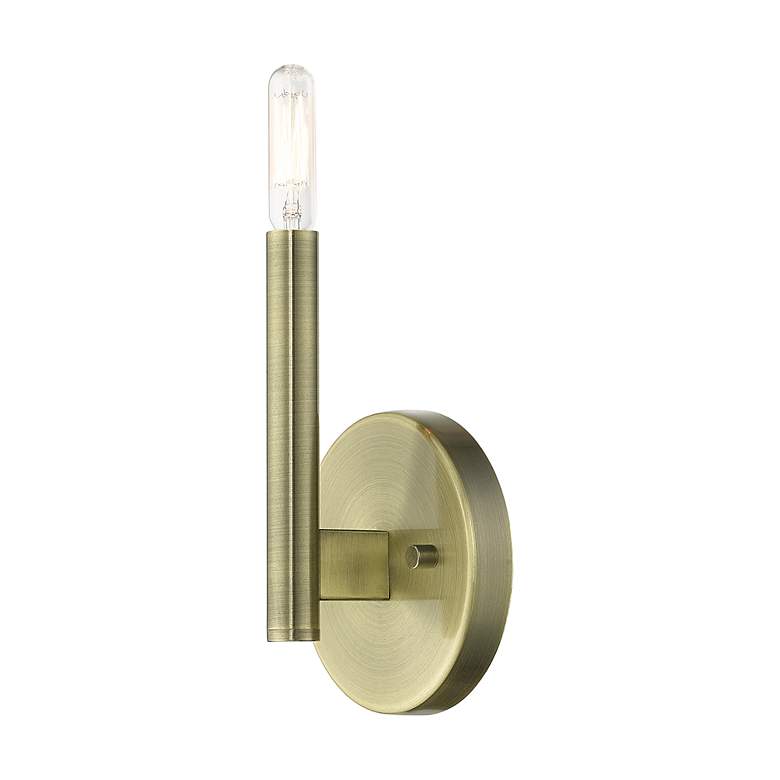 Image 7 1 Light Antique Brass ADA Sconce more views