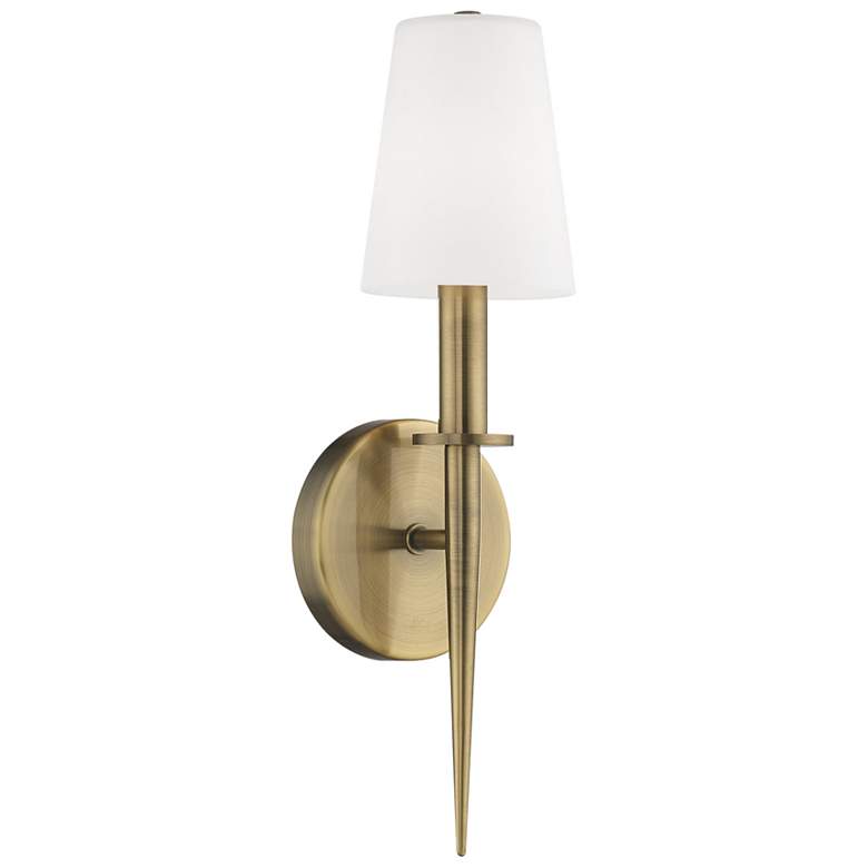 Image 1 1 Light Antique Brass ADA Wall Sconce