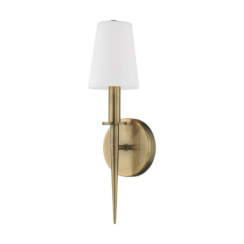 Image 3 1 Light Antique Brass ADA Wall Sconce more views