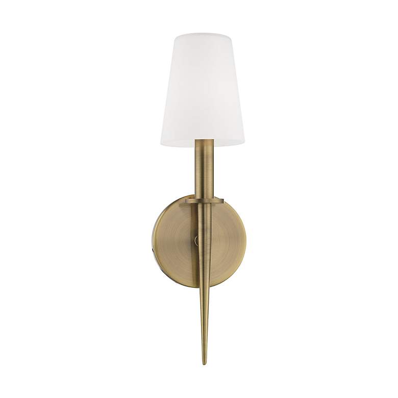 Image 4 1 Light Antique Brass ADA Wall Sconce more views