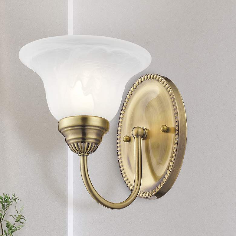 Image 1 1 Light Antique Brass Bath Vanity