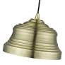 4_1 Light Antique Brass Bell Pendant with Shiny White Finish Inside more views