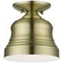 2_1 Light Antique Brass Bell Petite Semi-Flush