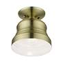 5_1 Light Antique Brass Bell Petite Semi-Flush more views