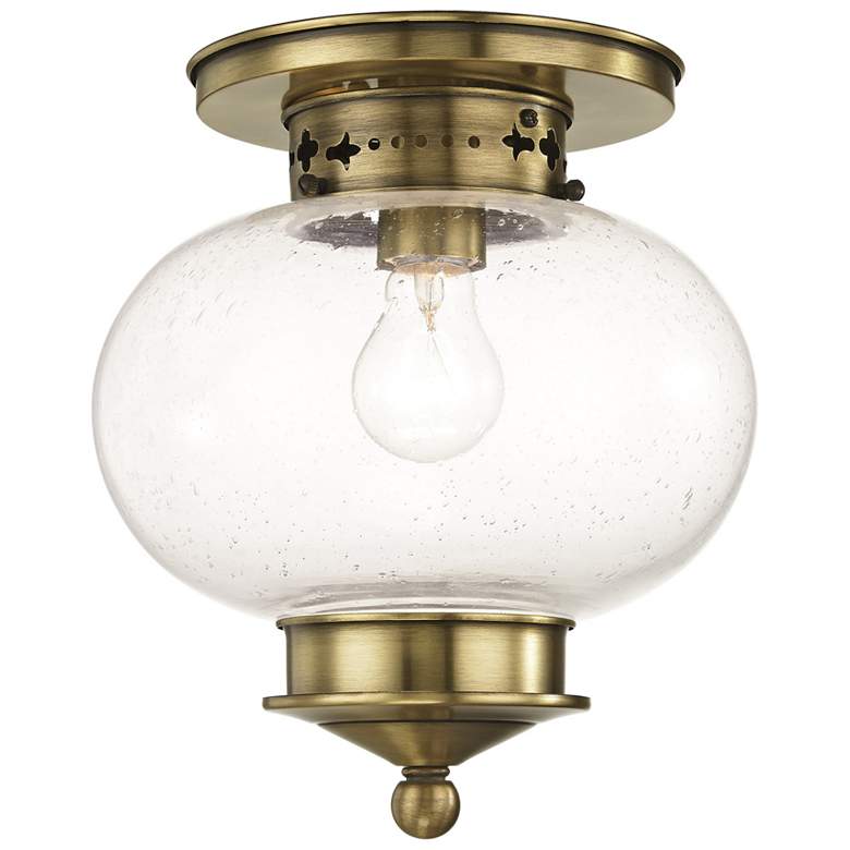Image 1 1 Light Antique Brass Ceiling Mount
