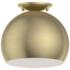 1 Light Antique Brass Flush Mount