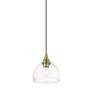 5_1 Light Antique Brass Glass Pendant with Polished Brass Finish Accents more views