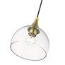 6_1 Light Antique Brass Glass Pendant with Polished Brass Finish Accents more views