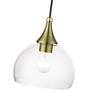 7_1 Light Antique Brass Glass Pendant with Polished Brass Finish Accents more views