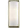 2_1 Light Antique Brass Large ADA Sconce with Off-White Shade