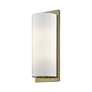 4_1 Light Antique Brass Large ADA Sconce with Off-White Shade more views