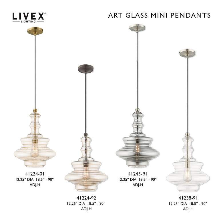 Image 4 1 Light Antique Brass Mini Pendant more views