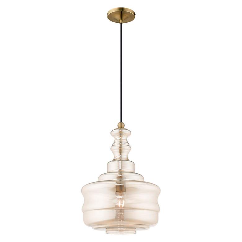 Image 5 1 Light Antique Brass Mini Pendant more views