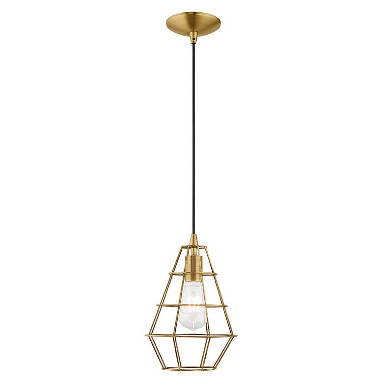 Image 5 1 Light Antique Brass Mini Pendant more views