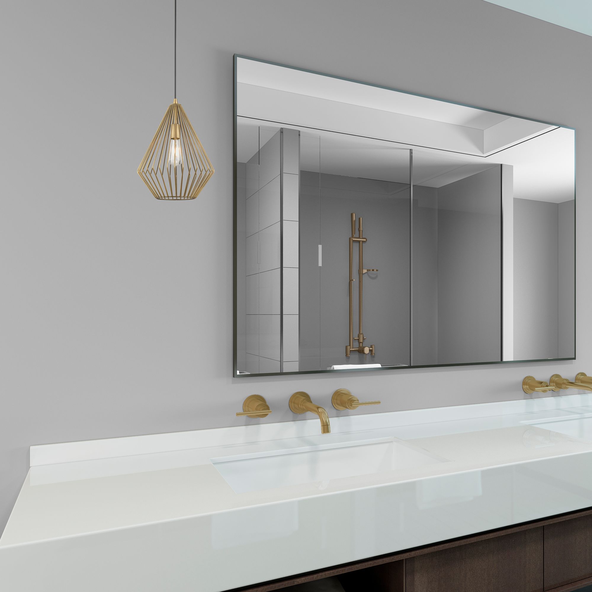 1 Light Antique Brass Mini Pendant