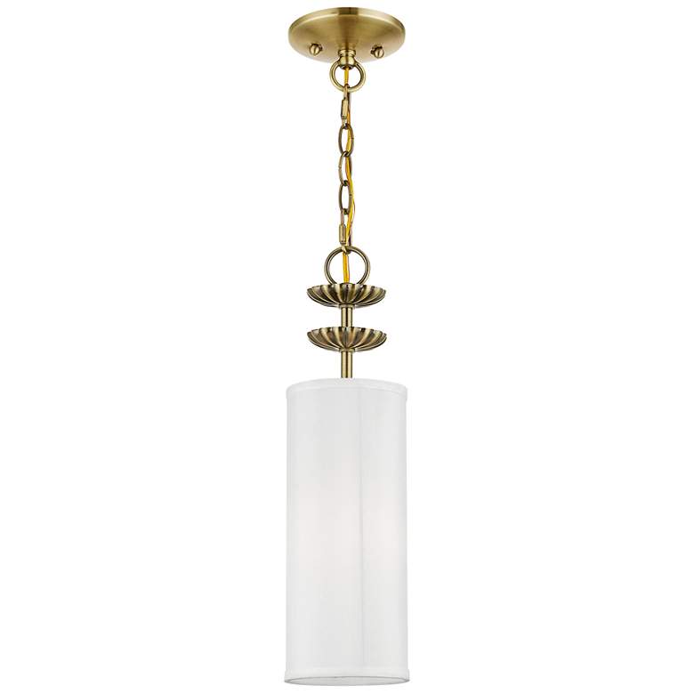 Image 2 1 Light Antique Brass Mini Pendant