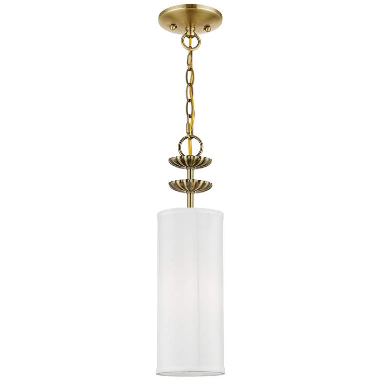 Image 1 1 Light Antique Brass Mini Pendant