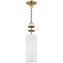 1 Light Antique Brass Mini Pendant