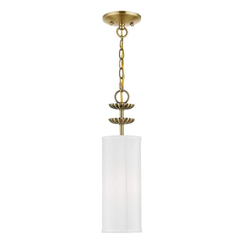 Image 3 1 Light Antique Brass Mini Pendant more views