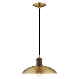 Image5 of 1 Light Antique Brass Mini Pendant more views