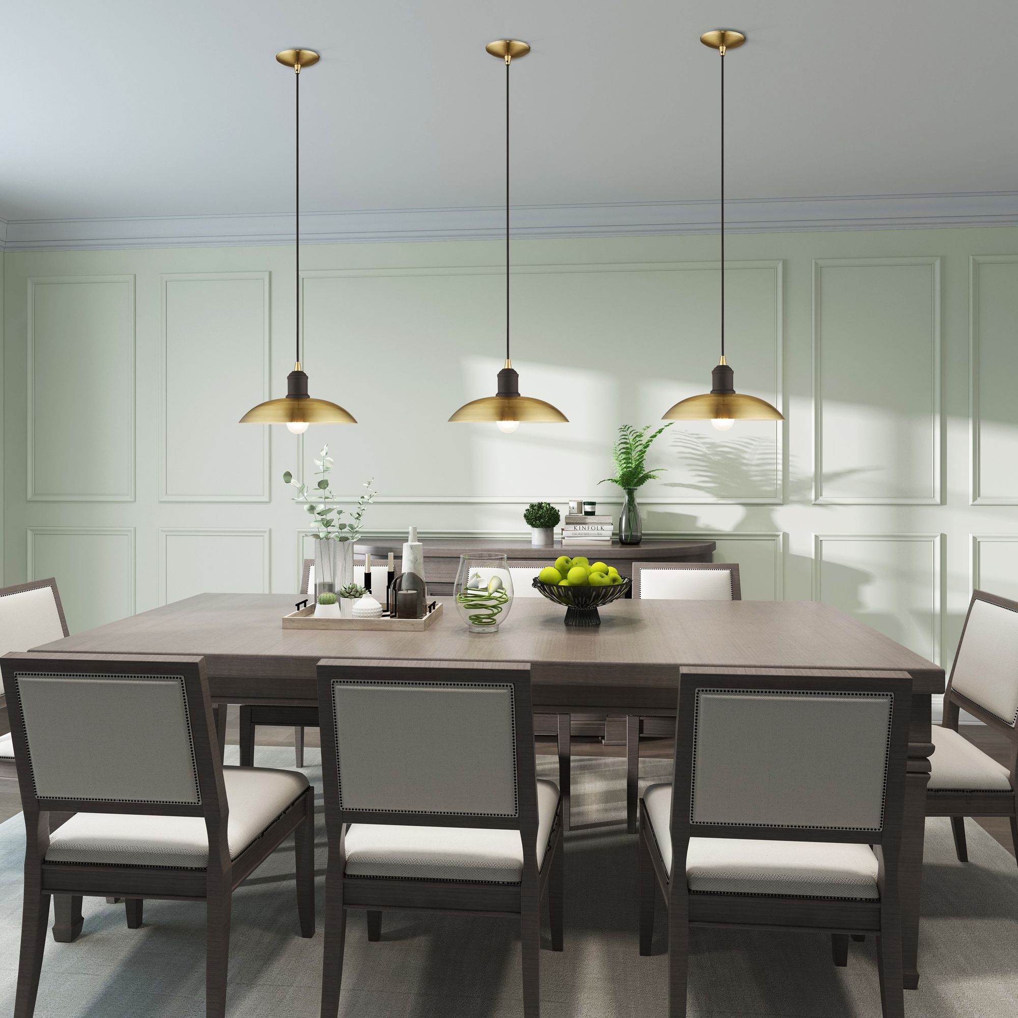 Image 7 1 Light Antique Brass Mini Pendant more views