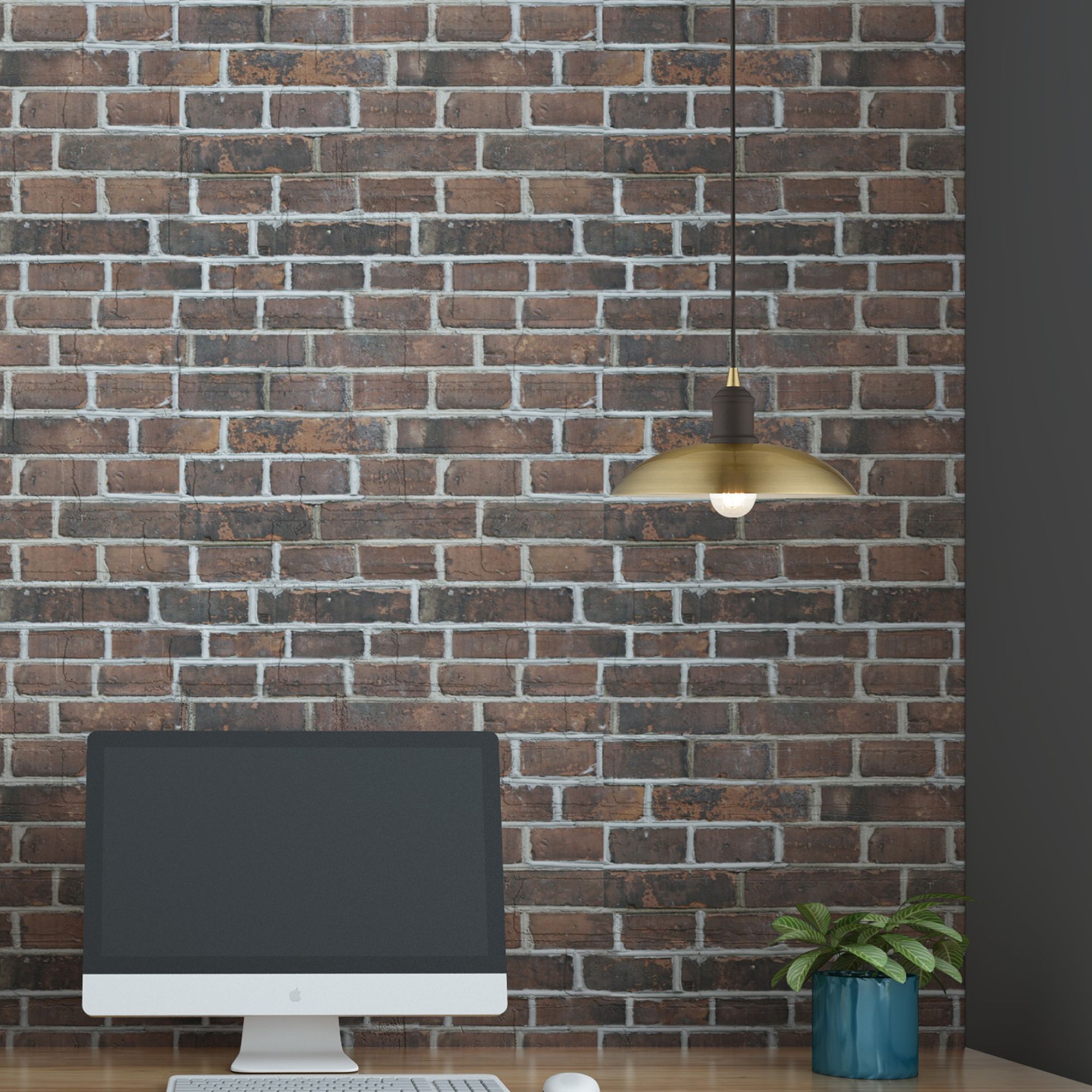 1 Light Antique Brass Mini Pendant