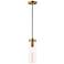 1 Light Antique Brass Mini Pendant