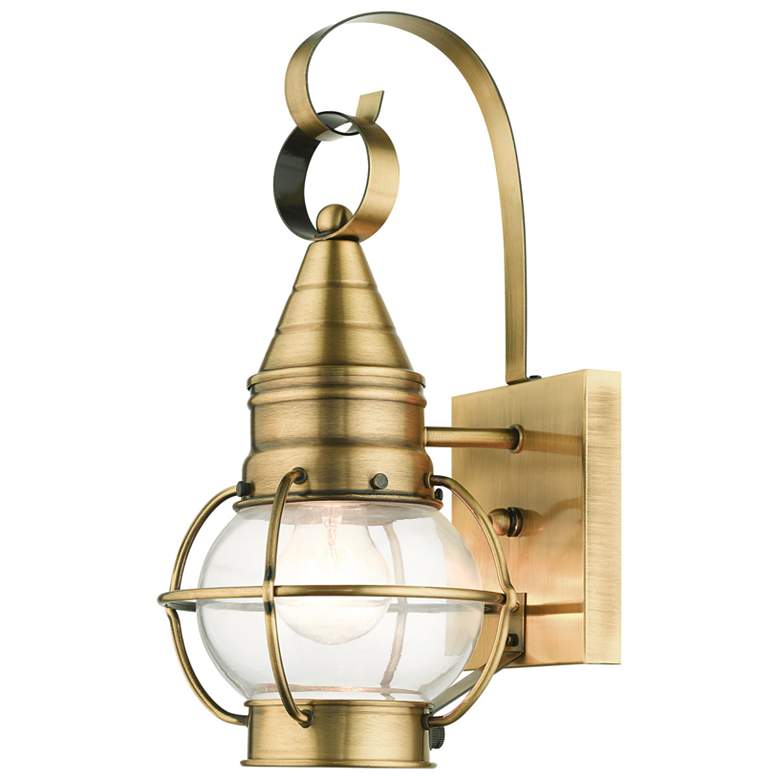 Image 1 1 Light Antique Brass Outdoor Wall Lantern