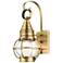 1 Light Antique Brass Outdoor Wall Lantern