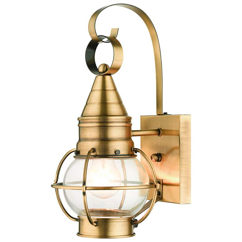 Image 7 1 Light Antique Brass Outdoor Wall Lantern more views