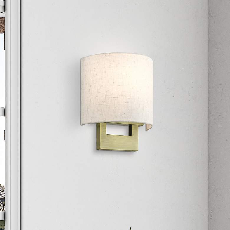 Image 1 1 Light Antique Brass Petite ADA Sconce