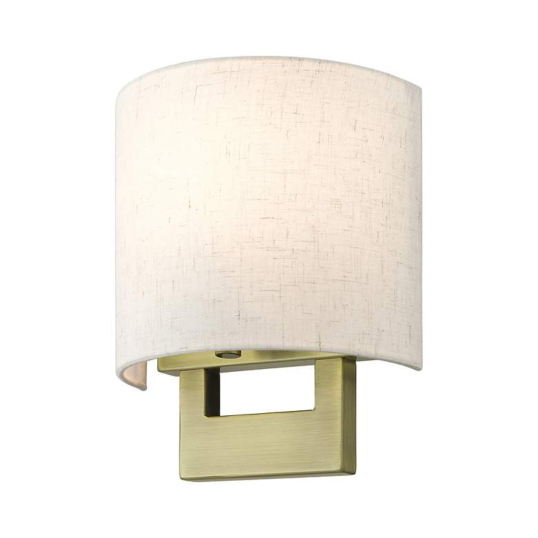 Image 6 1 Light Antique Brass Petite ADA Sconce more views