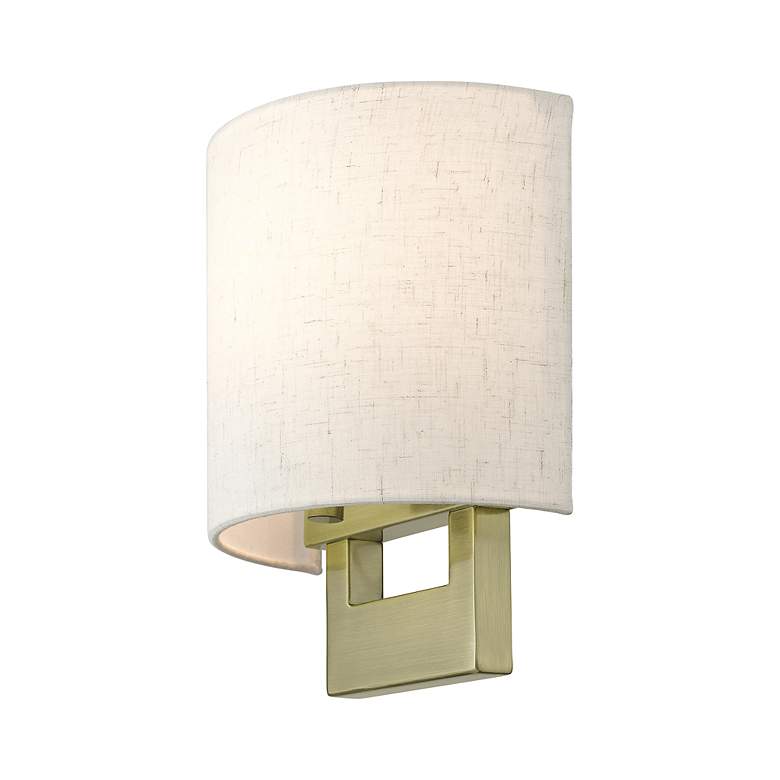 Image 7 1 Light Antique Brass Petite ADA Sconce more views