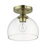 3_1 Light Antique Brass Semi-Flush more views
