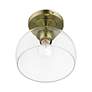 6_1 Light Antique Brass Semi-Flush more views