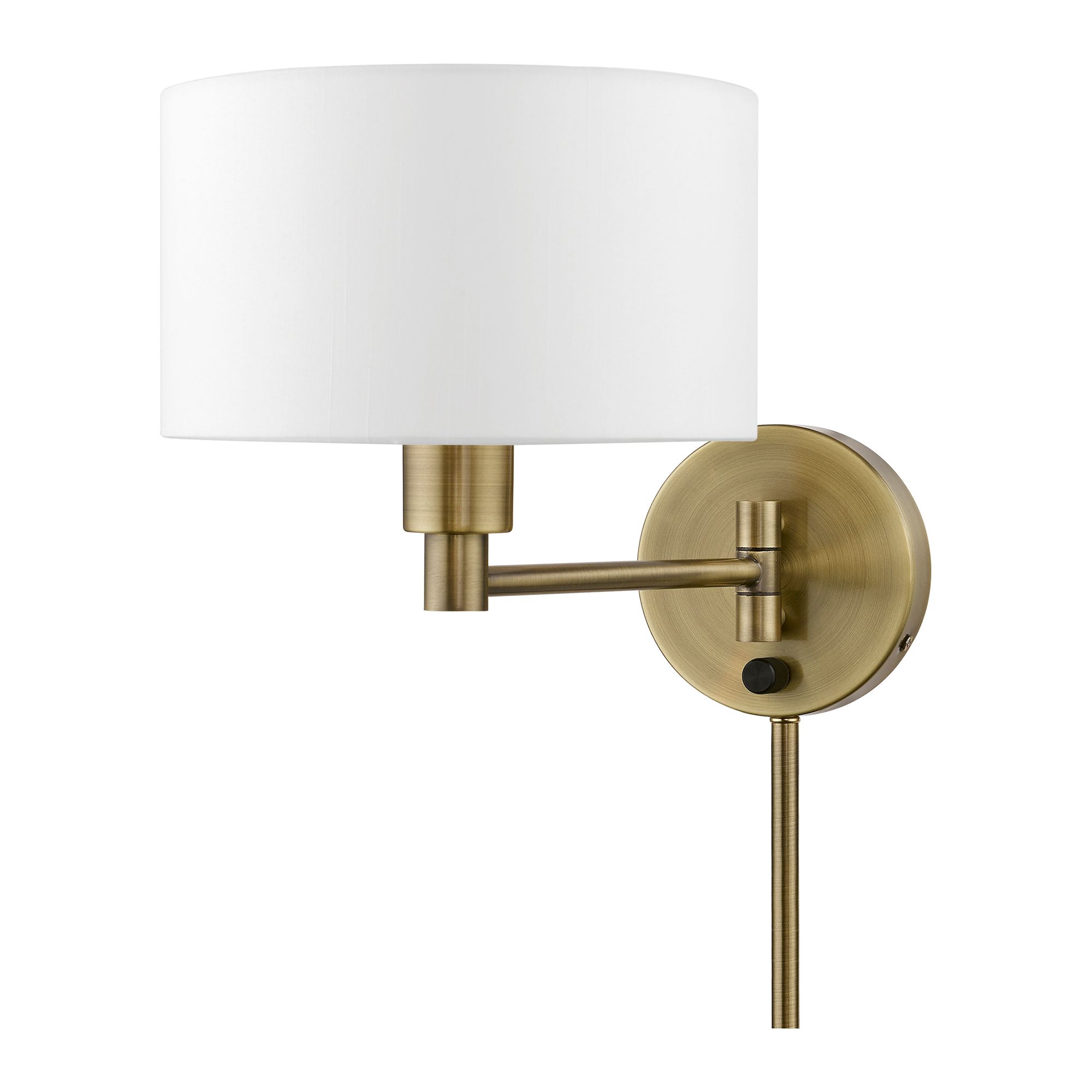 Image 5 1 Light Antique Brass Swing Arm Wall Lamp more views