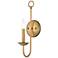 1 Light Antique Gold Leaf Single Sconce