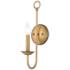 1 Light Antique Gold Leaf Single Sconce