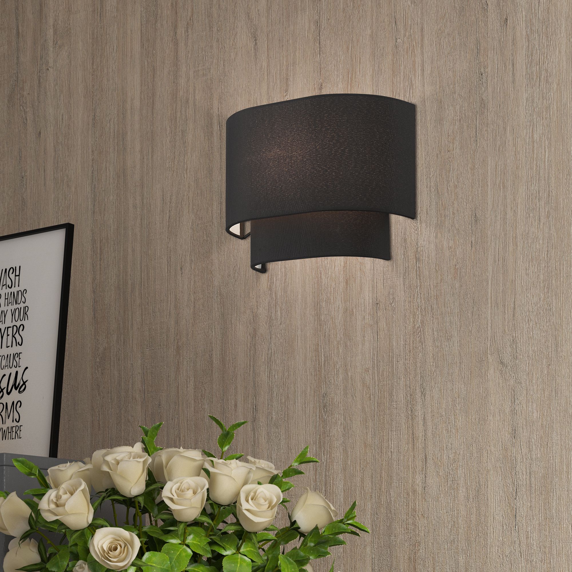 1 Light Black ADA Sconce