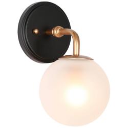 1-Light Black and Gold Bath Light