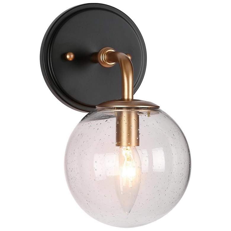 Image 1 1-Light Black and Gold Bath Light