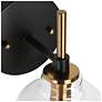 4_1-Light Black Bathroom Wall Sconce with Bell Clear Glass more views