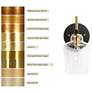 6_1-Light Black Bathroom Wall Sconce with Bell Clear Glass more views