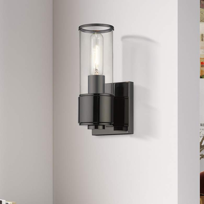 Image 1 1 Light Black Chrome ADA Sconce